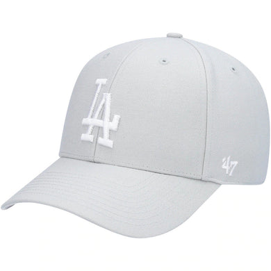 Los Angeles Dodgers '47 Brand MLB MVP Adjustable Cap Hat Gray Crown/Visor White Logo 