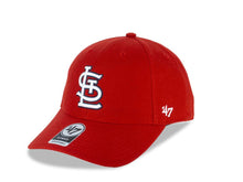 Load image into Gallery viewer, St. Louis Cardinals &#39;47 Brand MLB MVP Adjustable Cap Hat Red Crown/Visor White/Navy Logo 
