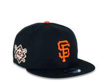 Load image into Gallery viewer, San Francisco Giants New Era MLB 9FIFTY 950 Snapback Cap Hat Black Crown/Visor Orange Logo Jackie Robinson Day Side Patch
