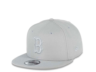 Boston Red Sox New Era MLB 9FIFTY 950 Snapback Color Pack Cap Hat Medium Silver Crown/Visor Medium Silver Logo 