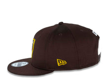 Load image into Gallery viewer, San Diego Padres New Era MLB 9FIFTY 950 2022 Clubhouse Snapback Cap Hat Brown Crown/Visor Team Color “Friar” Logo 
