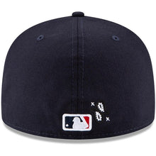 Load image into Gallery viewer, Atlanta Braves New Era MLB 59FIFTY 5950 Fitted Cap Hat Navy Crown/Visor White Logo Green UV (Paisley)
