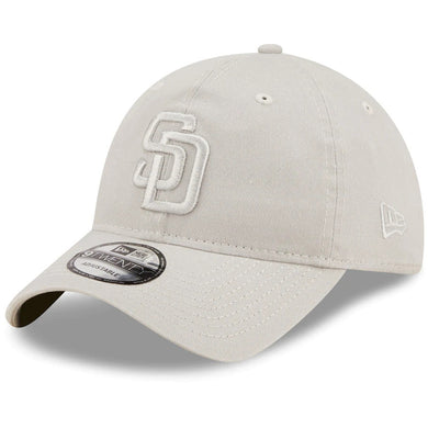 San Diego Padres New Era MLB 9TWENTY 920 Adjustable Cap Hat Medium Silver Light Gray Crown/Visor Medium Silver Light Gray Logo (Color Pack)