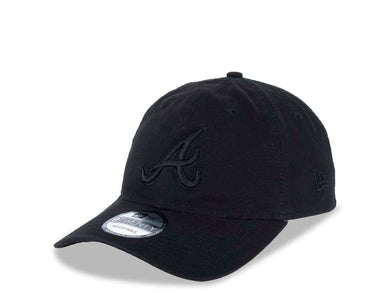 Atlanta Braves New Era MLB 9TWENTY 920 Adjustable Cap Hat Black Crown/Visor Black Logo 