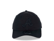 Load image into Gallery viewer, Atlanta Braves New Era MLB 9TWENTY 920 Adjustable Cap Hat Black Crown/Visor Black Logo 

