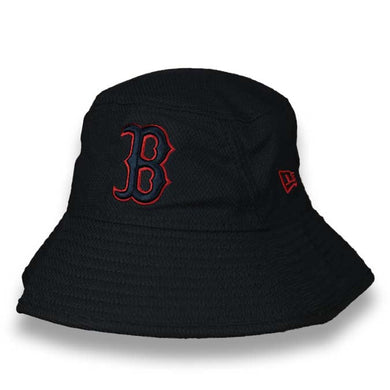 Boston Red Sox New Era MLB Bucket Cap Hat Navy Crown/Visor Navy/Red Logo (2022 Batting Practice)