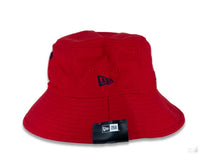 Load image into Gallery viewer, Los Angeles Anaheim Angels New Era MLB Bucket Cap Hat Red Crown/Visor Red/Navy Logo (2022 Batting Practice)
