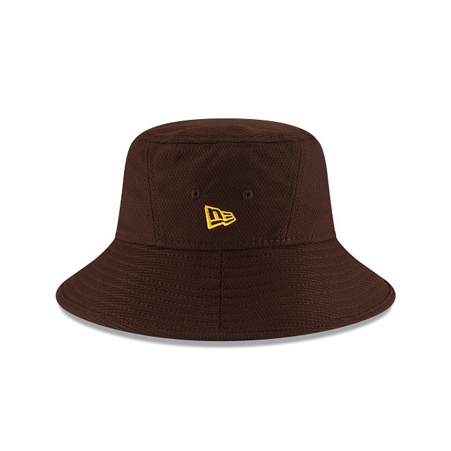 San Diego Padres New Era MLB Bucket Cap Hat Dark Brown Crown