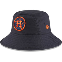 Load image into Gallery viewer, Houston Astros New Era MLB Bucket Cap Hat Navy Crown/Visor Orange Logo (2022 Batting Practice)
