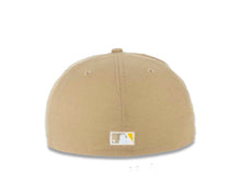 Load image into Gallery viewer, San Diego Padres New Era MLB 59FIFTY 5950 Fitted Cap Hat Khaki Crown/Visor White/Yellow Logo 1992 All-Star Game Side Patch Yellow UV
