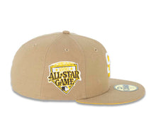 Load image into Gallery viewer, San Diego Padres New Era MLB 59FIFTY 5950 Fitted Cap Hat Khaki Crown/Visor White/Yellow Logo 1992 All-Star Game Side Patch Yellow UV
