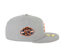 Load image into Gallery viewer, San Diego Padres New Era MLB 59FIFTY 5950 Fitted Cap Hat Gray Crown/Visor White/Orange Logo 50th Anniversary Side Patch Orange UV
