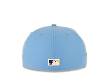 Load image into Gallery viewer, San Diego Padres New Era MLB 59FIFTY 5950 Fitted Cap Hat Radiant Blue Crown/Visor Yellow/Sky Blue Logo 40th  Anniversary Side Patch Green UV
