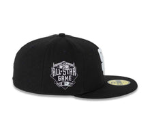 Load image into Gallery viewer, San Diego Padres New Era MLB 59FIFTY 5950 Fitted Cap Hat Black Crown/Visor White Logo 2016 All-Star Game Side Patch Gray UV
