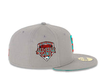 Load image into Gallery viewer, San Diego Padres New Era MLB 59FIFTY 5950 Fitted Cap Hat Misty Morning Crown/Visor Red/Teal Logo 1992 All-Star Game Side Patch Teal UV
