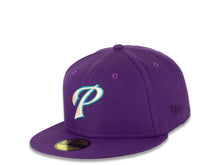 Load image into Gallery viewer, San Diego Padres New Era MLB 59FIFTY 5950 Fitted Cap Hat Deep Purple Crown/Visor Pink/Teal “P” Logo 40th Anniversary Side Patch Pink UV
