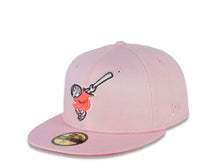 Load image into Gallery viewer, San Diego Padres New Era MLB 59FIFTY 5950 Fitted Cap Hat Pink Crown/Visor Pink Glow/White “Friar” Logo 40th Anniversary Side Patch Pink Glow UV
