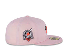 Load image into Gallery viewer, San Diego Padres New Era MLB 59FIFTY 5950 Fitted Cap Hat Pink Crown/Visor Pink Glow/White “Friar” Logo 40th Anniversary Side Patch Pink Glow UV
