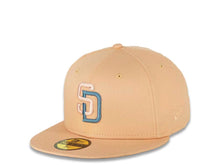 Load image into Gallery viewer, San Diego Padres New Era MLB 59FIFTY 5950 Fitted Cap Hat Blush Sky Crown/Visor Pink/Sky Blue Logo 2016 All-Star Game Side Patch Sky Blue UV
