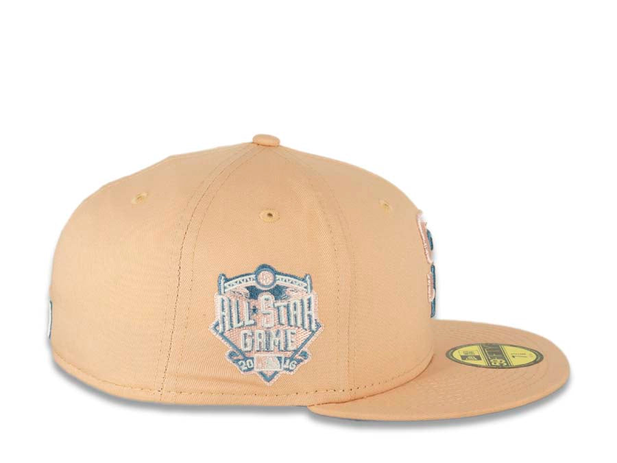 New Era Mens MLB San Diego Padres 1978 All Star Game 59FIFTY Fitted Hat 70716137 Blush Toast, Pink Undervisor 7 7/8