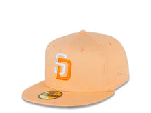 Load image into Gallery viewer, San Diego Padres New Era MLB 59FIFTY 5950 Fitted Cap Hat Peach Crown/Visor White/Dark Peach Logo 2016 All-Star Game Side Patch Gray UV
