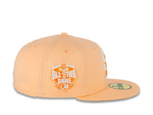 Load image into Gallery viewer, San Diego Padres New Era MLB 59FIFTY 5950 Fitted Cap Hat Peach Crown/Visor White/Dark Peach Logo 2016 All-Star Game Side Patch Gray UV
