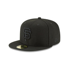 Load image into Gallery viewer, (Youth) San Francisco Giants New Era MLB 59FIFTY 5950 Fitted Cap Hat Black Crown/Visor Black Logo

