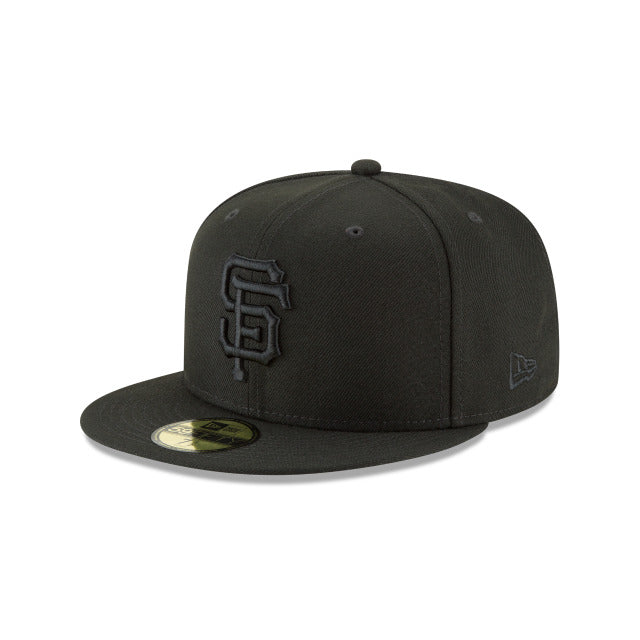 (Youth) San Francisco Giants New Era MLB 59FIFTY 5950 Fitted Cap Hat Black Crown/Visor Black Logo