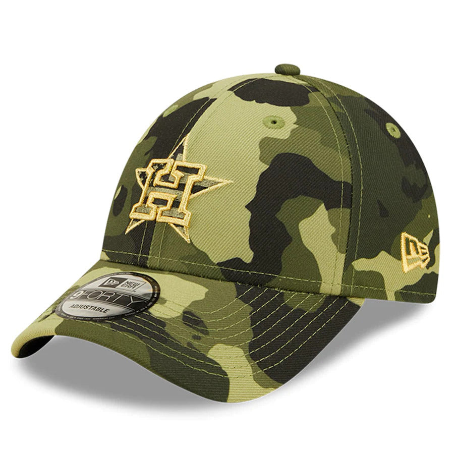 Houston Astros 9FIFTY New Era 2022 Armed Forces Day Camo Snapback Hat