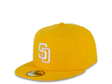 Load image into Gallery viewer, San Diego Padres New Era MLB 59FIFTY 5950 Fitted Cap Hat A Gold Crown/Visor White/Pink Logo 2016 All-Star Game Side Patch Pink UV
