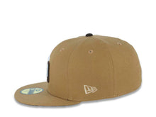 Load image into Gallery viewer, San Diego Padres New Era MLB 59FIFTY 5950 Fitted Cap Hat Wheat Crown/Visor White/Brown Logo 2016 All-Star Game Side Patch Brown UV
