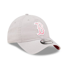 Load image into Gallery viewer, Boston Red Sox New Era MLB 9TWENTY 920 Adjustable Cap Hat Gray Crown/Visor Pink/White Logo (2022 Mother&#39;s Day)

