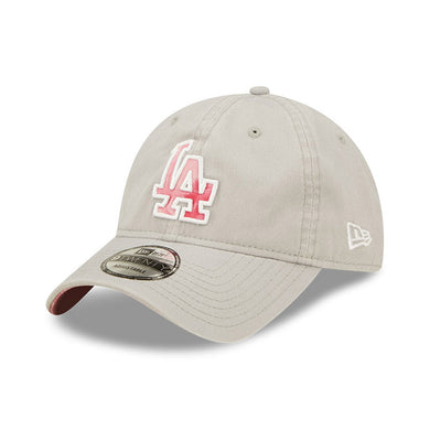 Los Angeles Dodgers New Era MLB 9TWENTY 920 Adjustable Cap Hat Gray Crown/Visor Pink/White Logo (2022 Mother's Day)