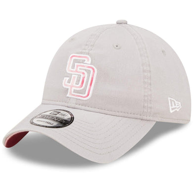 San Diego Padres New Era MLB 9TWENTY 920 Adjustable Cap Hat Gray Crown/Visor Pink/White Logo (2022 Mother's Day)