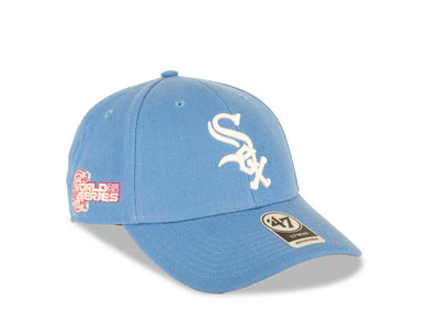 Chicago White Sox '47 MLB MVP Adjustable Cap Hat Sky Blue Crown/Visor White Logo 2005 World Series Side Patch Magenta UV
