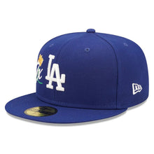 Load image into Gallery viewer, Los Angeles Dodgers New Era MLB 59FIFTY 5950 Fitted Cap Hat Royal Blue Crown/Visor Team Color Logo with 7x Crown Rose (Crown Champs)
