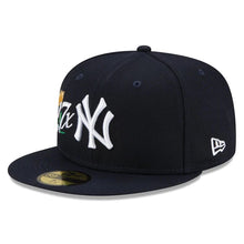 Load image into Gallery viewer, New York Yankees New Era MLB 59FIFTY 5950 Fitted Cap Hat Navy Crown/Visor Team Color Logo with 27x Crown Rose (Crown Champs)
