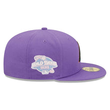 Load image into Gallery viewer, Arizona Diamondbacks New Era MLB 59FIFTY 5950 Fitted Cap Hat Purple Crown/Visor Team Color Cooperstown Retro Logo 2001 World Series Side Patch Pink UV (Pop Sweat)
