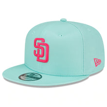 Load image into Gallery viewer, San Diego Padres New Era MLB 9FIFTY 950 Snapback Cap Hat Mint Green Crown/Visor Strawberry Logo (City Connect 2022)

