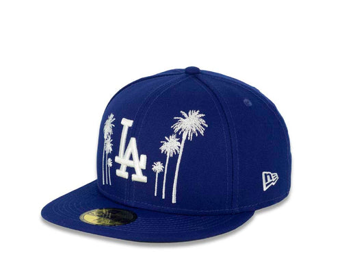 Los Angeles Dodgers New Era MLB 59FIFTY 5950 Fitted Cap Hat Royal Blue Crown/Visor Team Color Logo with Palm Trees 2022 All-Star Game Side Patch (2022 All-Star Game Fan Pack)