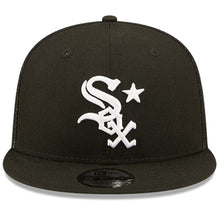 Load image into Gallery viewer, Chicago White Sox New Era MLB 9FIFTY 950 Mesh Trucker Snapback Cap Hat Black Crown/Visor Team Color Logo with Star 2022 All-Star Game Side Patch (2022 All-Star Game)
