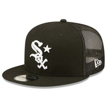 Load image into Gallery viewer, Chicago White Sox New Era MLB 9FIFTY 950 Mesh Trucker Snapback Cap Hat Black Crown/Visor Team Color Logo with Star 2022 All-Star Game Side Patch (2022 All-Star Game)
