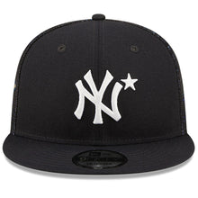 Load image into Gallery viewer, New York Yankees New Era MLB 9FIFTY 950 Mesh Trucker Snapback Cap Hat Navy Crown/Visor Team Color Logo with Star 2022 All-Star Game Side Patch (2022 All-Star Game)
