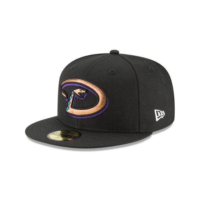 Arizona Diamondbacks New Era MLB 59FIFTY 5950 Fitted Cap Hat Black Crown/Visor Team Color Snake Logo