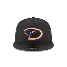 Load image into Gallery viewer, Arizona Diamondbacks New Era MLB 59FIFTY 5950 Fitted Cap Hat Black Crown/Visor Team Color Snake Logo
