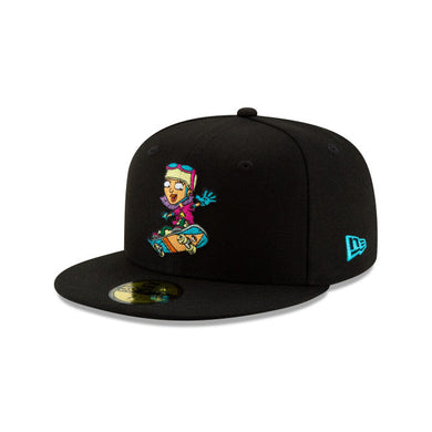 Regina 'Reggie' Rocket Power Nickelodeon New Era 59FIFTY 5950 Fitted Cap Hat Black Crown/Visor Cartoon Comic Character Logo 