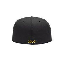 Load image into Gallery viewer, FC Football Club Barcelona (FCB) Fitted Soccer Cap Hat Black Crown/Visor Team Color Logo

