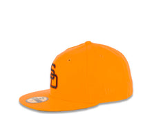 Load image into Gallery viewer, San Diego Padres New Era MLB 59FIFTY 5950 Fitted Cap Hat Yellow Crown/Visor Brown/Orange Logo 1984 World Series Side Patch Green UV
