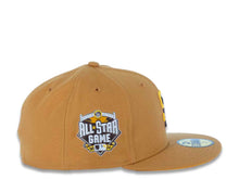 Load image into Gallery viewer, San Diego Padres New Era MLB 59FIFTY 5950 Fitted Cap Hat Panama Tan Crown/Visor Yellow/Brown Logo 2016 All-Star Game Side Patch Yellow UV
