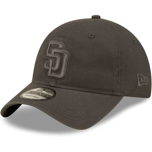 San Diego Padres New Era MLB 9TWENTY 920 Adjustable Cap Hat Dark Gray Crown/Visor Dark Gray Logo (Color Pack)